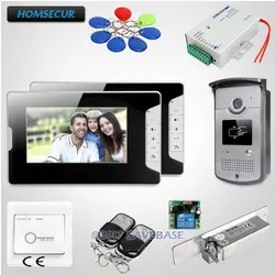 HOMSECUR 7 "Hands-free видео дверной телефон домофон с режим отключения звука для домашней безопасности