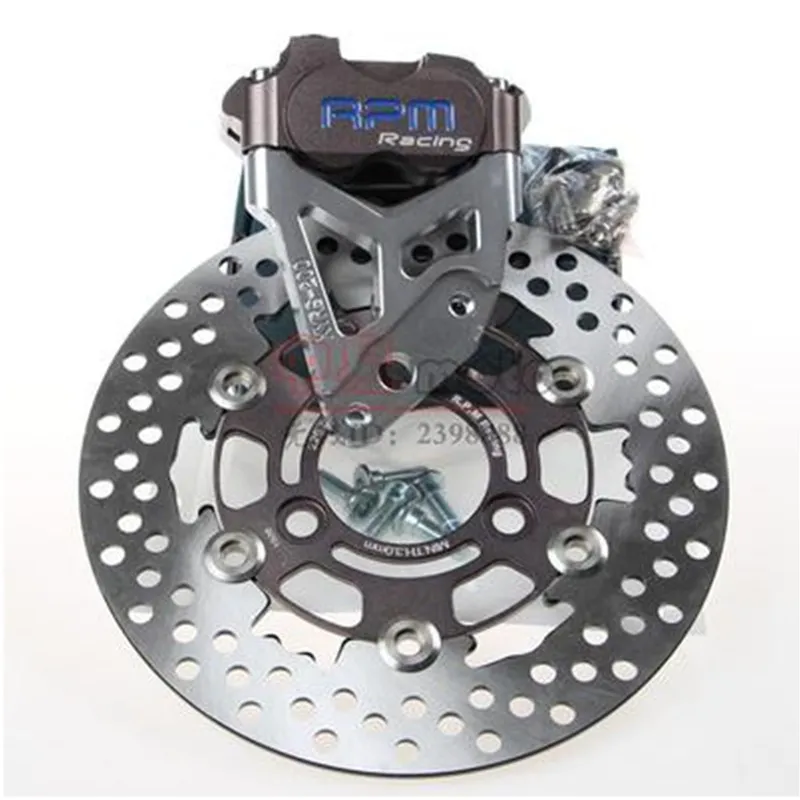 

CNC Motorcycle 30mm Core Front Fork Brake Calipers+Adapter Bracket+200mm/220mm Brake Disc Rotor Sets For Yamaha Pit Bike Aprilia