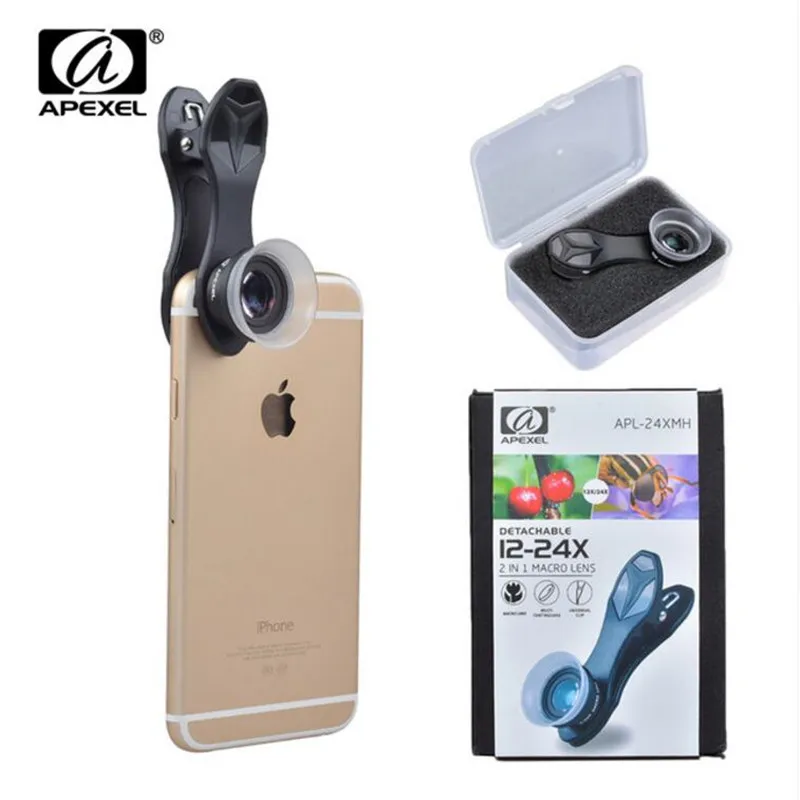 Apexel العالمي ماكرو التصوير عدسات 12-24X سوبر ماكرو عدسة ل فون الهاتف المحمول عدسة الكاميرا ل فون سامسونج xiaomi Apexel العالمي ماكرو التصوير عدسات 12-24X سوبر ماكرو عدسة ل فون الهاتف المحمول عدسة الكاميرا ل فون سامسونج xiaomi