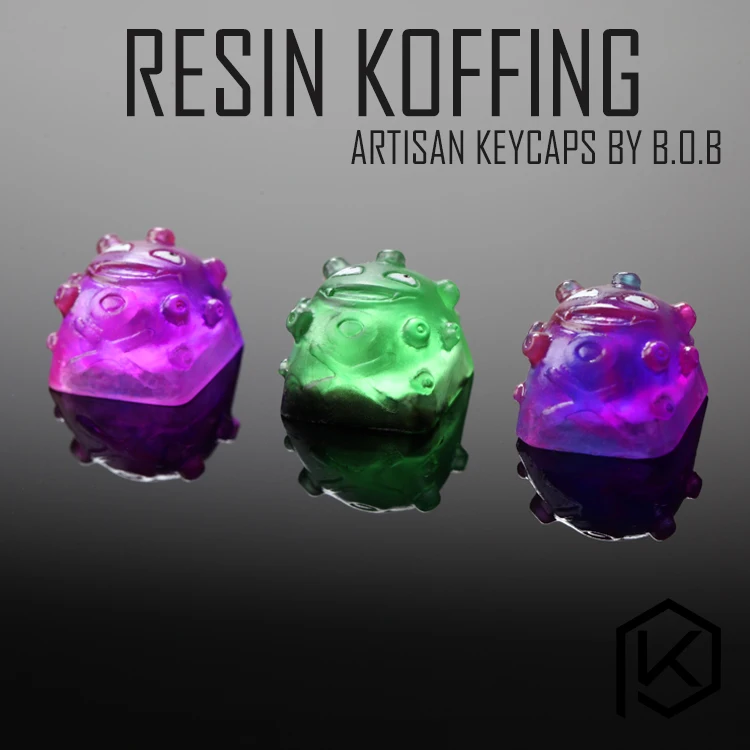 

bob handcraft resin koffing artisan keycaps for mx stem mechanical keyboards pls read the text below and buy it through link