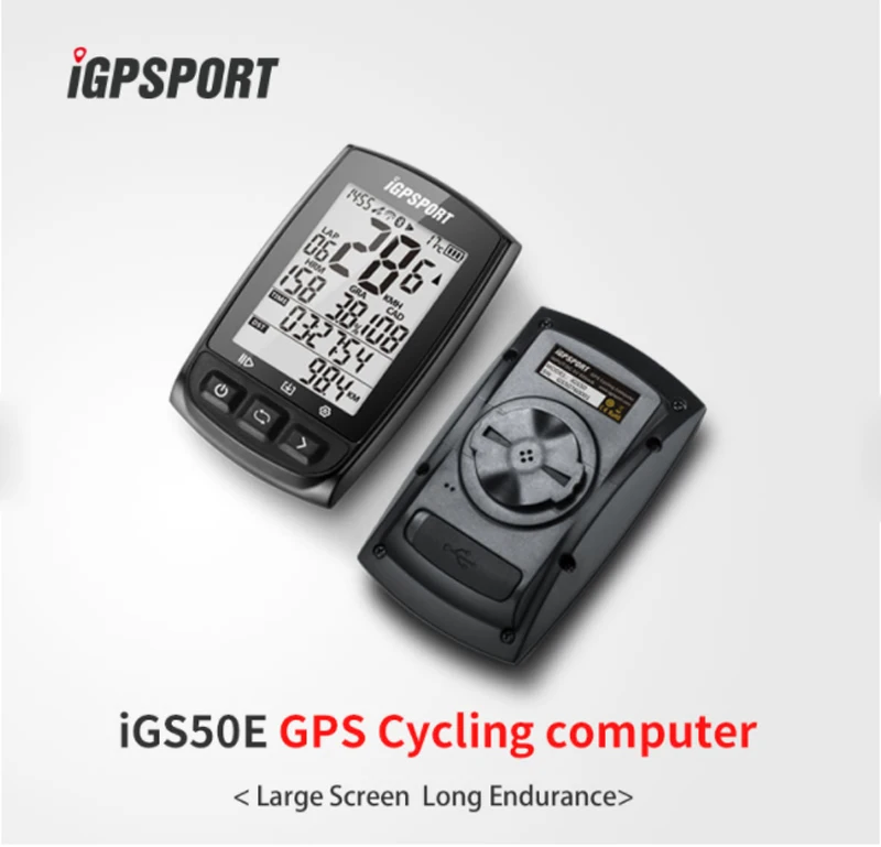 IGS50E 40 часов длительной работы от батареи gps Спорт велосипед gps велосипед компьютер работоспособный со скоростью Каденции, частота сердечных сокращений