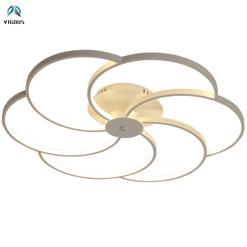 

Modern Windwill Remote Control Dimmable Led Ceiling Light for Living Room White Metal Acrylic Mask Led Ceiling Lamp Luminarias