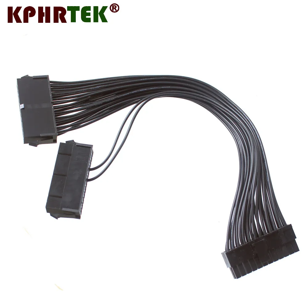 Power Supply PSU 24 Pin ATX Mainboard Motherboard Adapter Connector Cable Dual