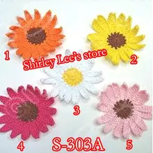 400X(6,5 см) супер красивое кружево кроше ручная работа ромашки ремесла, вязание крючком цветок микс 5 цветов