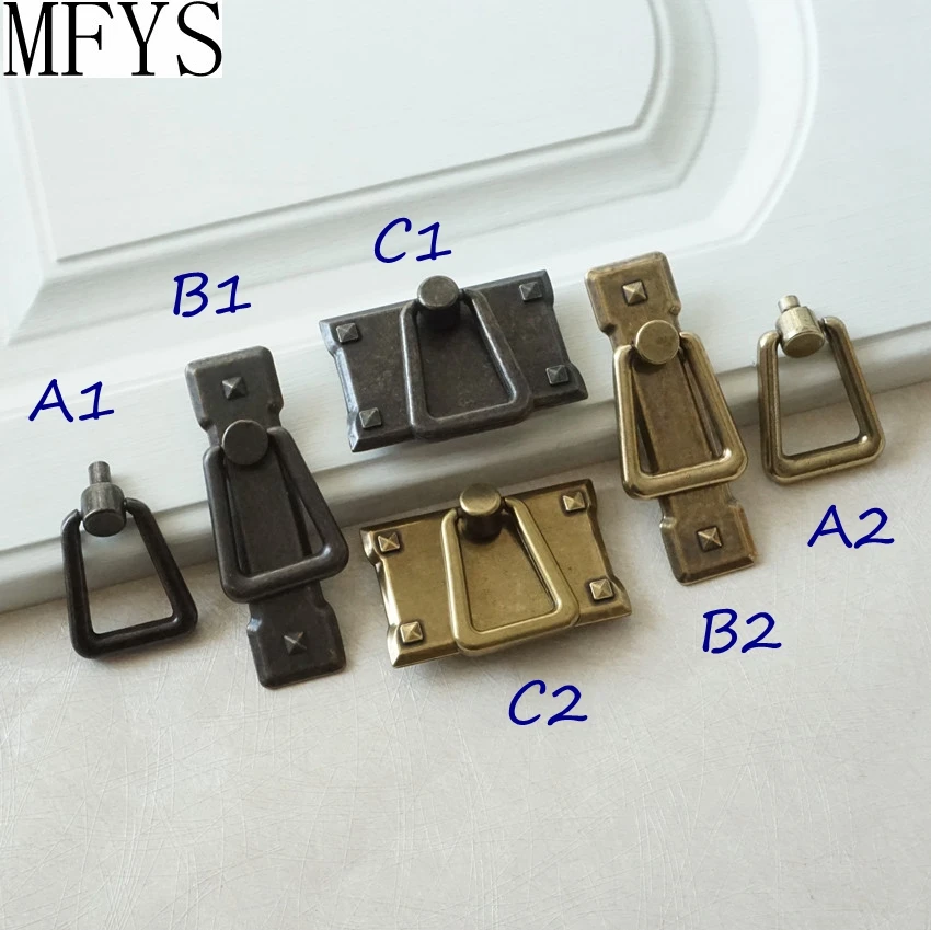 

1.1'' 2.1'' Antique Bronze Drop Ring Pulls Drawer Pulls Handles Knobs Dresser Knobs Pulls Vintage Handles Cabinet Handles