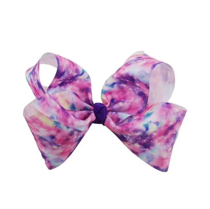 starry sky printed grosgrain ribbon bow4