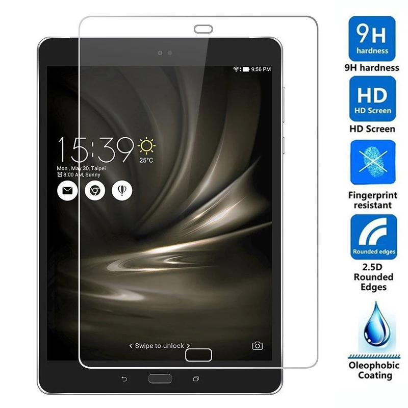 2PCS Tempered Glass 9H LCD Explosion Proof Protective Film Screen Protector for Asus Zenpad 3S 10.0 Z500 Z500M Z500KL tablet | Мобильные
