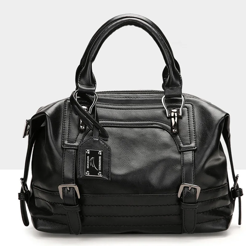 Винтажные женские сумки известного модного бренда конфетные сумки через плечо женские сумки простая трапециевидная женская сумка на плечо сумка - Цвет: Черный