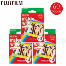 60 Плёнки белая пленка для Fuji Instax радуга широкий мгновенный с белой кромкой для цифровой фотокамеры Fuji Камера 100 200 210 300 500AF Lomography фото
