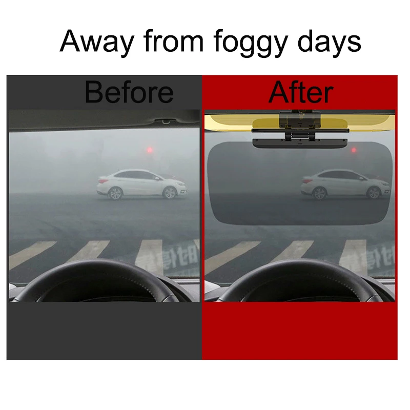 Ceny Samochód wielkie słońce Visor HD olśniewające gogle jazdy krotnie rozkładany w dół lustro zacisk sprężynowy dzień noc anti dazzle Clear View Visor