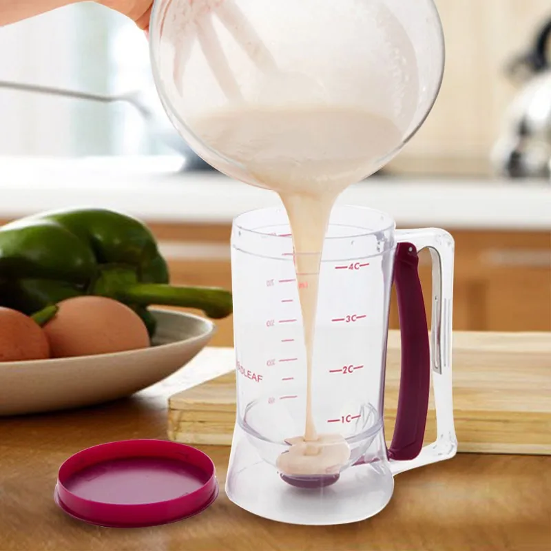 Plastic Cream Separator Waffle Pancake Dropper Pourer Funnel Cake Fryer