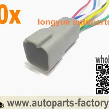 Longyue 10 шт. OEM 6pin Deutsch DT серии промышленных серый штекер разъем косички 8"