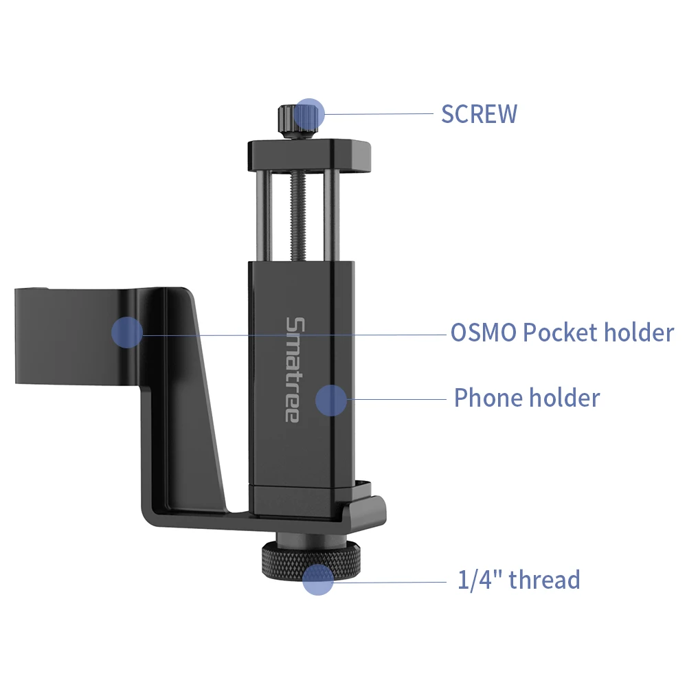 Smatree OSMO Карманный держатель для телефона набор Расширительных аксессуаров с 1/4 ”шуруп для DJI OSMO Карманный и смартфон