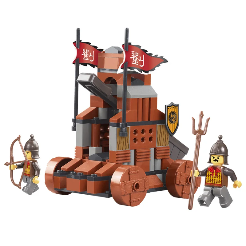 0261 131pcs Sanguo Catapult Constructor Model Kit Blocks Compatible LEGO Bricks Toys for Boys Girls Children Modeling