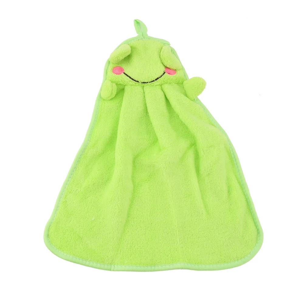 OUTAD милое детское полотенце для рук довольно мягкая плюшевая ткань мультфильм животное подвесное банное полотенце