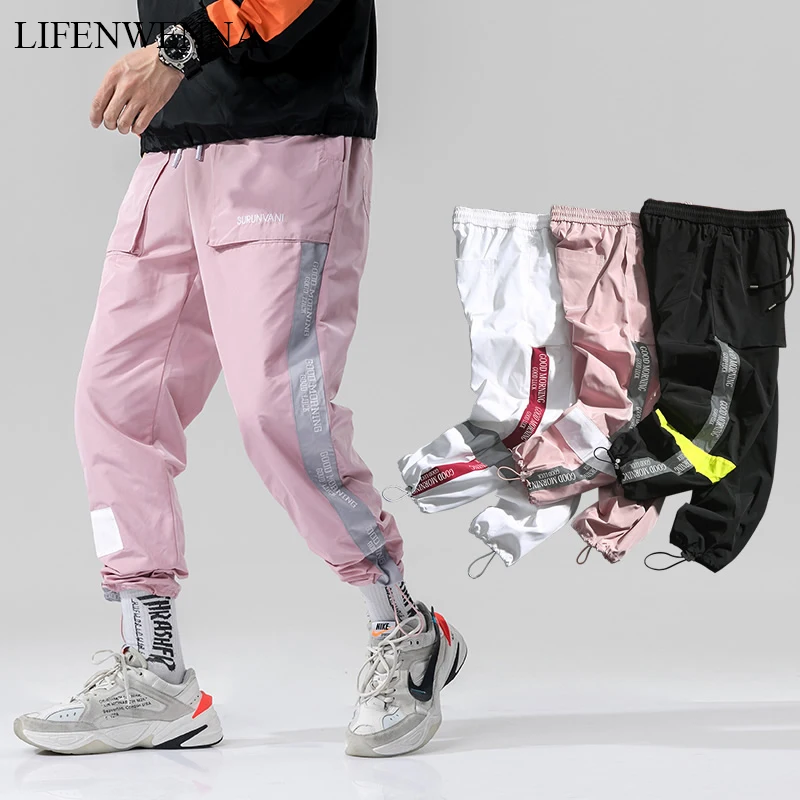 

4XL 5XL Striped Patchwork Harem Pants Mens 2019 Hip Hop Printed Color Block Casual Joggers Sweatpants Trousers Male Streetwear