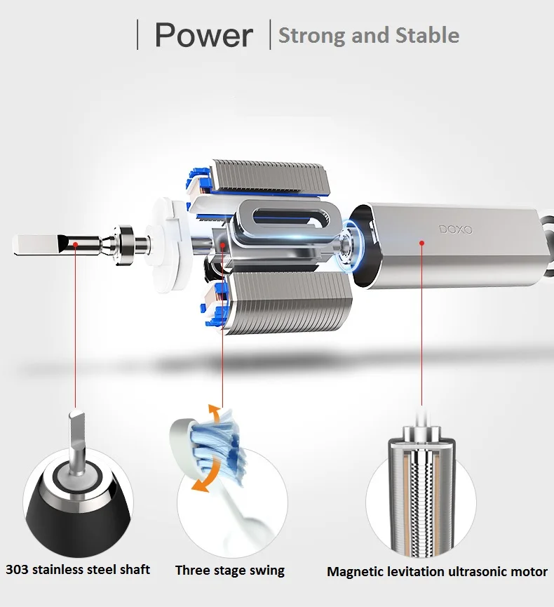 Doxo электрическая зубная щетка акустическая звуковая зубная щетка Soundwave зарядка Dente Мягкая зубная щетка es интеллектуальная Вибрация автоматическая