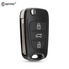 KEYYOU New Remote Key Shell For Hyundai I20 I30 IX35 I35 Accent Kia Picanto Sportage K5 3 Buttons Flip Folding Remote Key Case