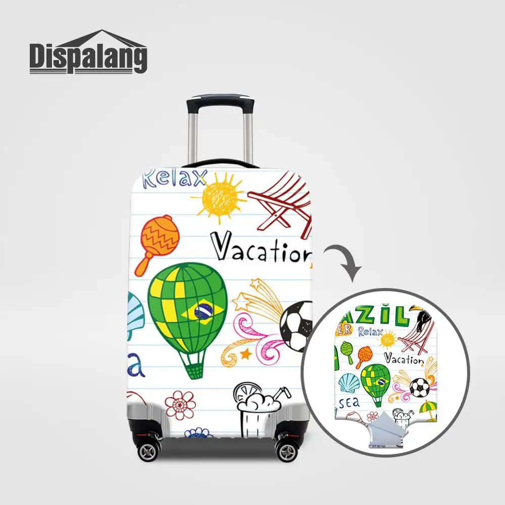 Luggage Cover21 Для женщин способа изготовленный на заказ для путешествий Чемодан Чехлы для 18-32 дюймов чехол 4 размера S/M/L/XL Для мужчин упругие пылезащитный Водонепроницаемый костюм Чехол Чехлы - Цвет: Luggage Cover21