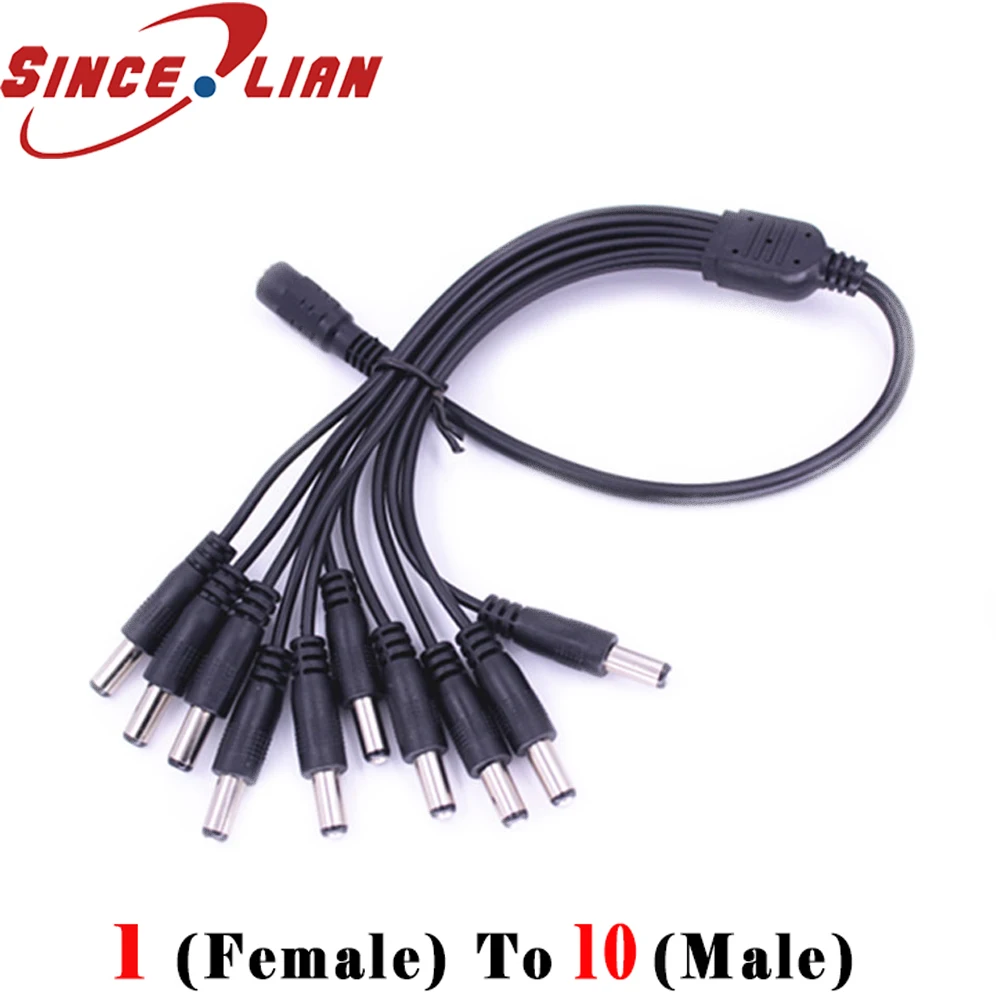 SINCELIAN 5 шт. 5*2 1 мм разъем к 10RCA кабель адаптера папа мужчине DVD видеомагнитофон