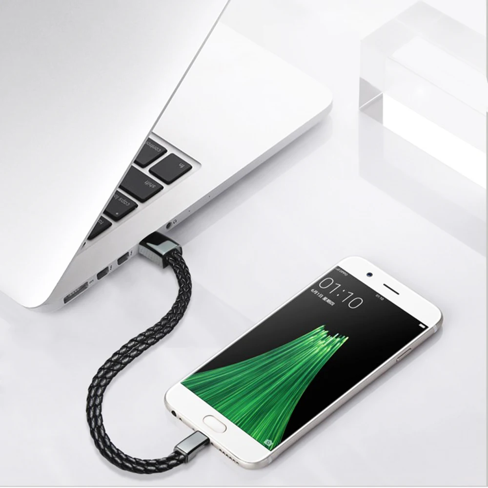 Плетеный браслет с разъемом Lightning дата зарядный Шнур для apple phone из натуральной