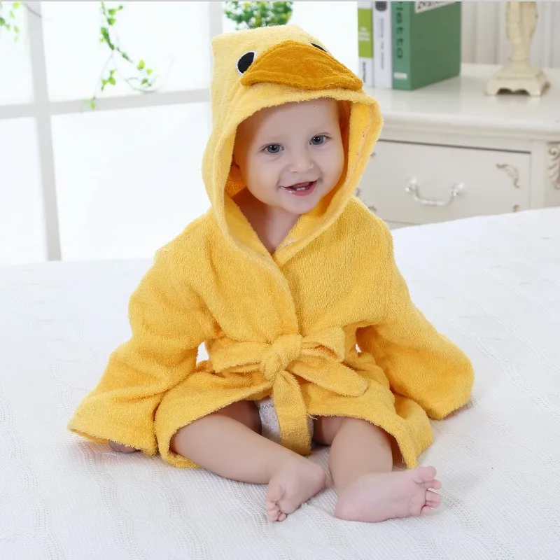 Billig Freies Verschiffen 0 6T Mit Kapuze Tier modellierung Baby Bademantel Cartoon Baby Spa Handtuch Character kinder robe infant strand handtücher