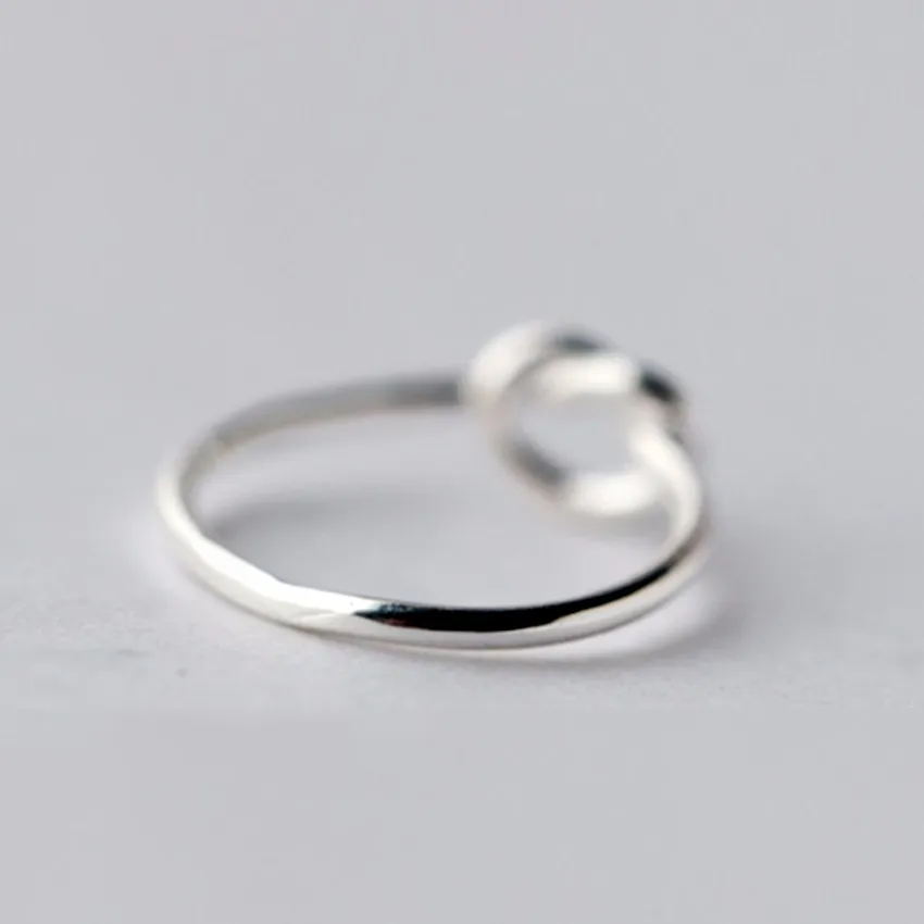 Любовь Узел в форме сердца обручальное кольцо, кольца открытый обручальное кольцо для женщин Свадебные украшения Vanlentine подарок