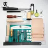 WUTA – ensemble d'outils de base durables pour l'artisanat du cuir, ensemble de couture pour le travail du cuir, bricolage, couture à la main, poinçonnage, coupe ► Photo 1/6