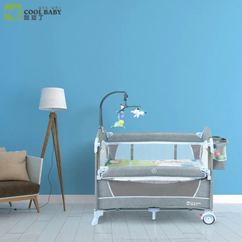  Coolbaby 960F Baby bed with fence baby cot high quality foldable easy to carry