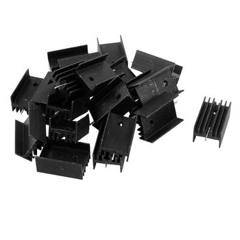 

20x Black Aluminum Cooler Heat Sink Heatsink 25x15x10mm for TO-220 IC