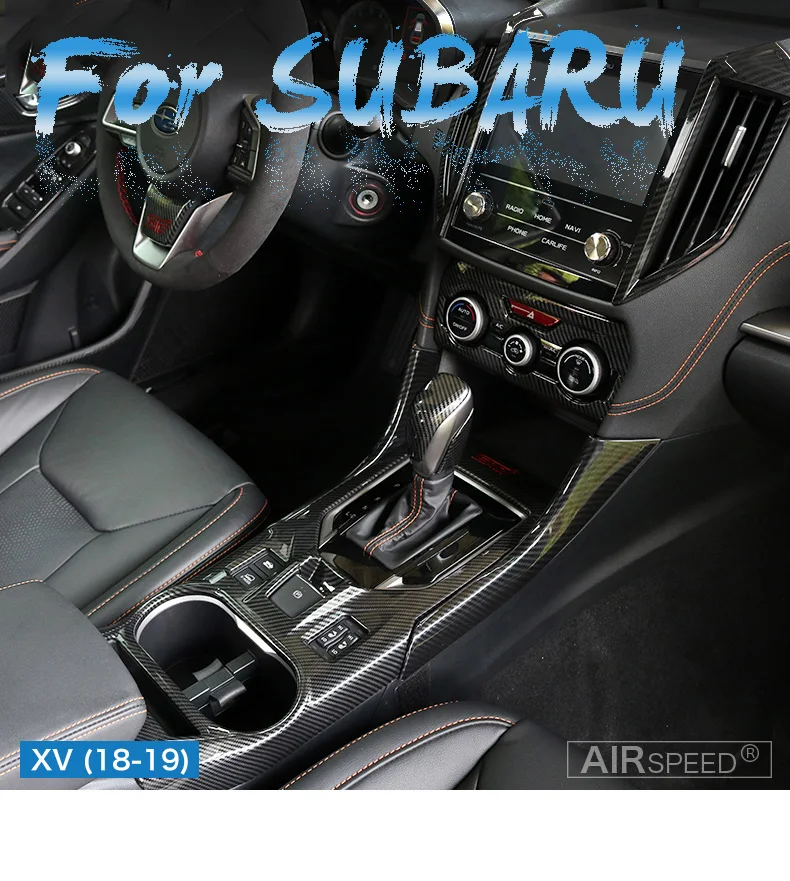 Airspeed Carbon Fiber Interior Car Door Window Lift Switch Center Console Side Air outlet conditioning panel Decor for Subaru XV