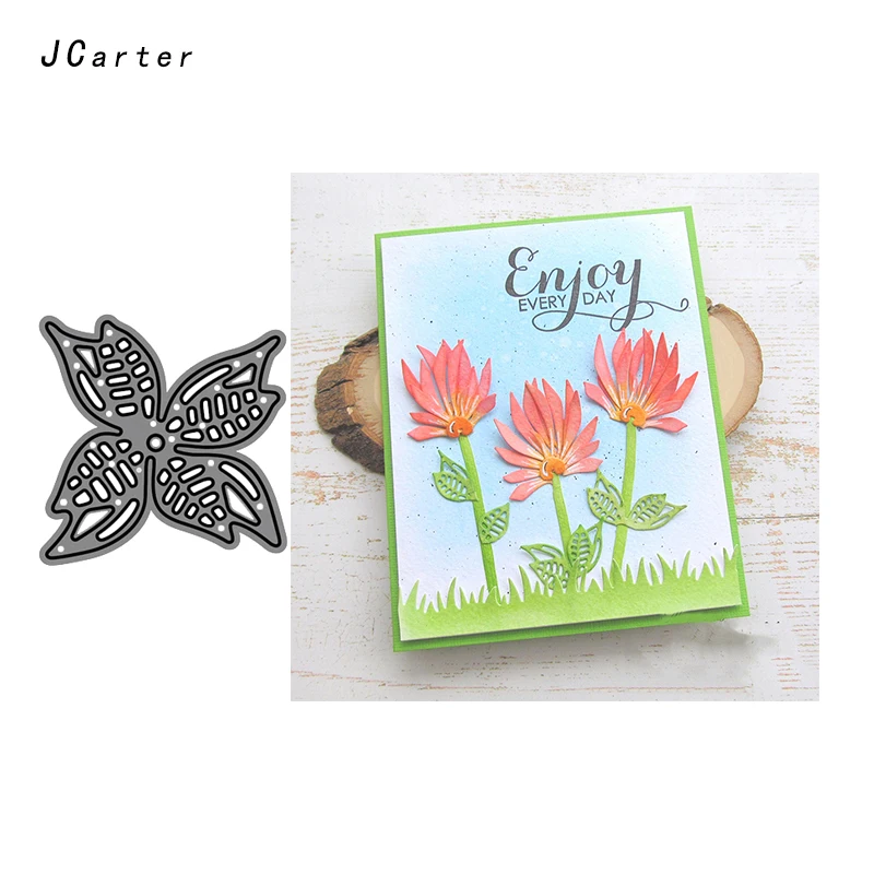 

JC Metal Cutting Dies for Scrapbooking Enjoy the Flower Leaf Dies Cut Card Making Stencil Craft Folder Paper Album Alinacrafts