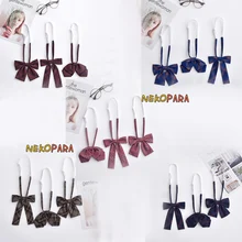 Милый клетчатый галстук-бабочка, милый Японский Школьный костюм для девочек JK, школьная форма, классический галстук-бабочка для костюмированной вечеринки, 3 вида, 5 цветов