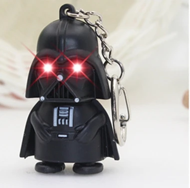 

Free Shipping Star Wars Keyring Light Darth Vader Pendant LED sound KeyChain For Man Gift,LED Flashlight keyring,car keychain