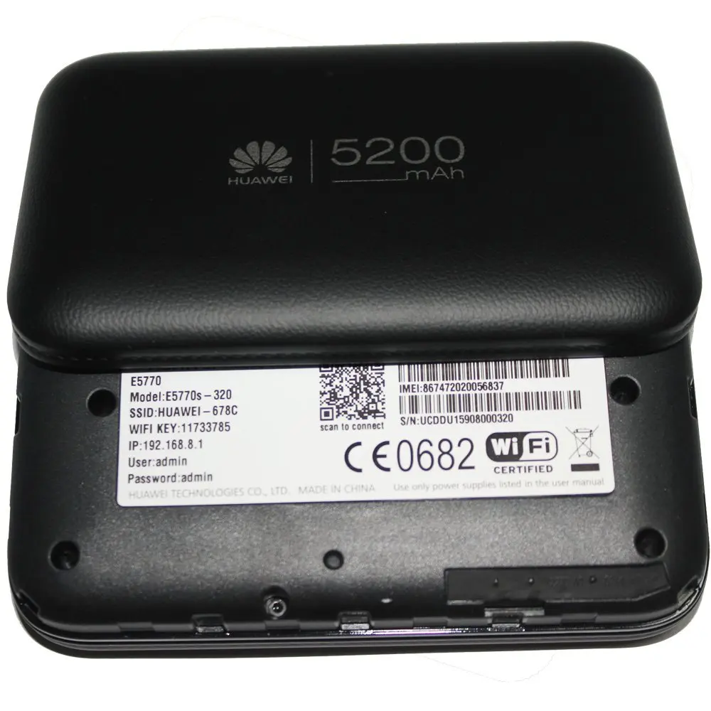 Внешний аккумулятор HUAWEI E5770S 320 4G LTE Мобильная точка доступа Wi Fi и маршрутизатор с