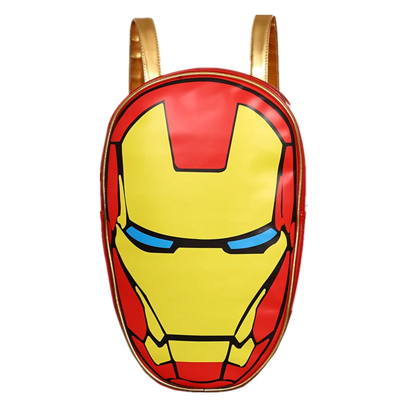 

Marvel the Avengers 3D Iron Man Backpack Laptop Unisex School Bags Backpacks Mochilas escolar PU Leather Bagpack Computer Bag