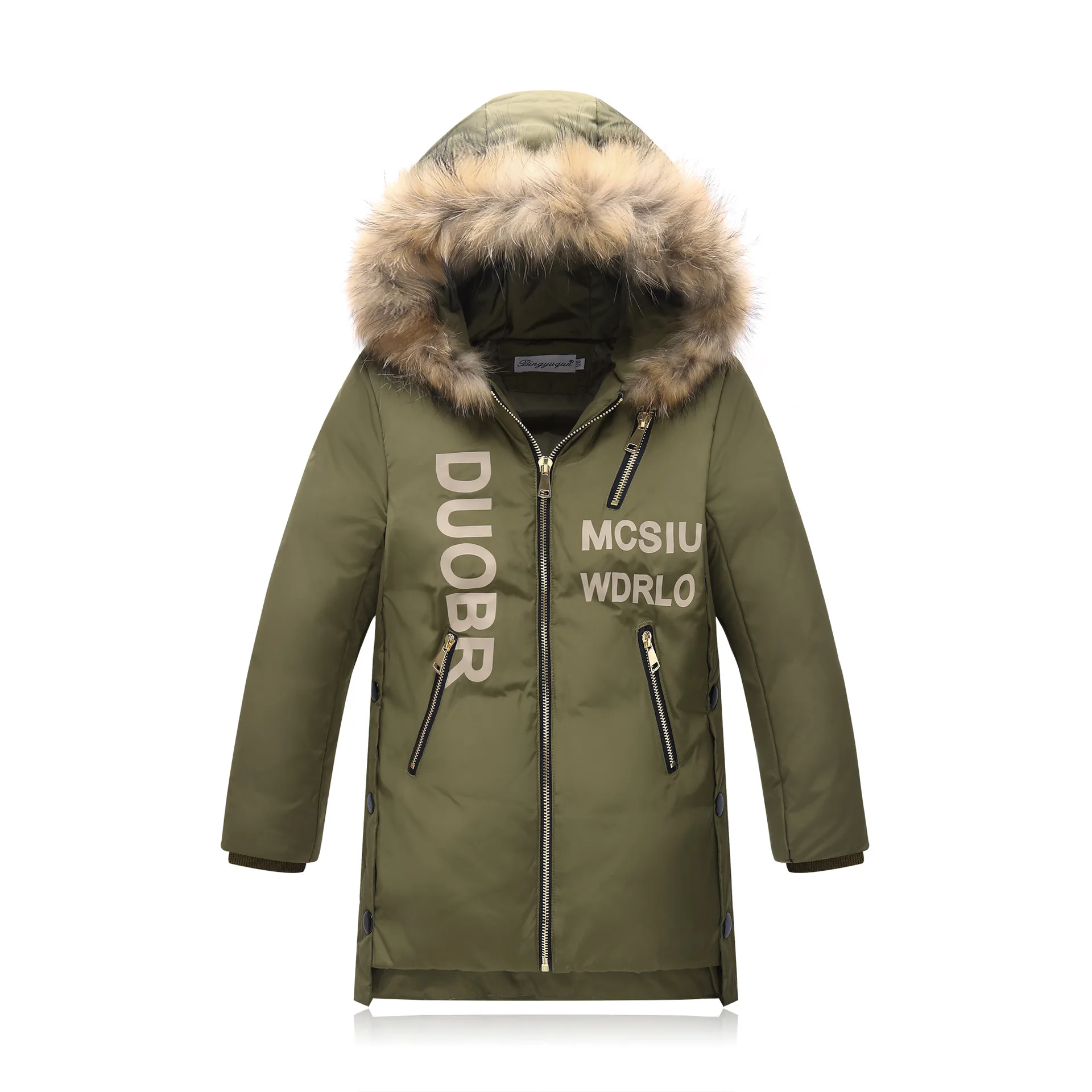 

ZENOBIAPEARL Kids Winter Jacket for Boys Children's Down Jackets Garment Child Long Coat Parkas Clothes Thick Hooded Outwear