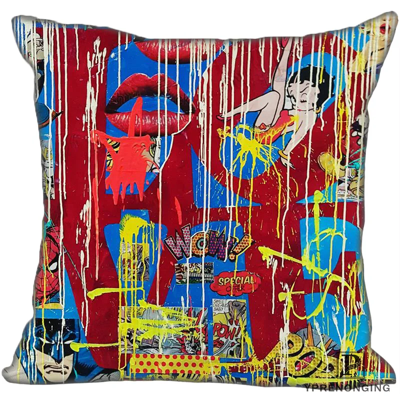 Best Custom Betty Boop(1)@ 1 Наволочка на подушку, спальня домашний квадратный наволочка на молнии(одна сторона)#190404-01-74