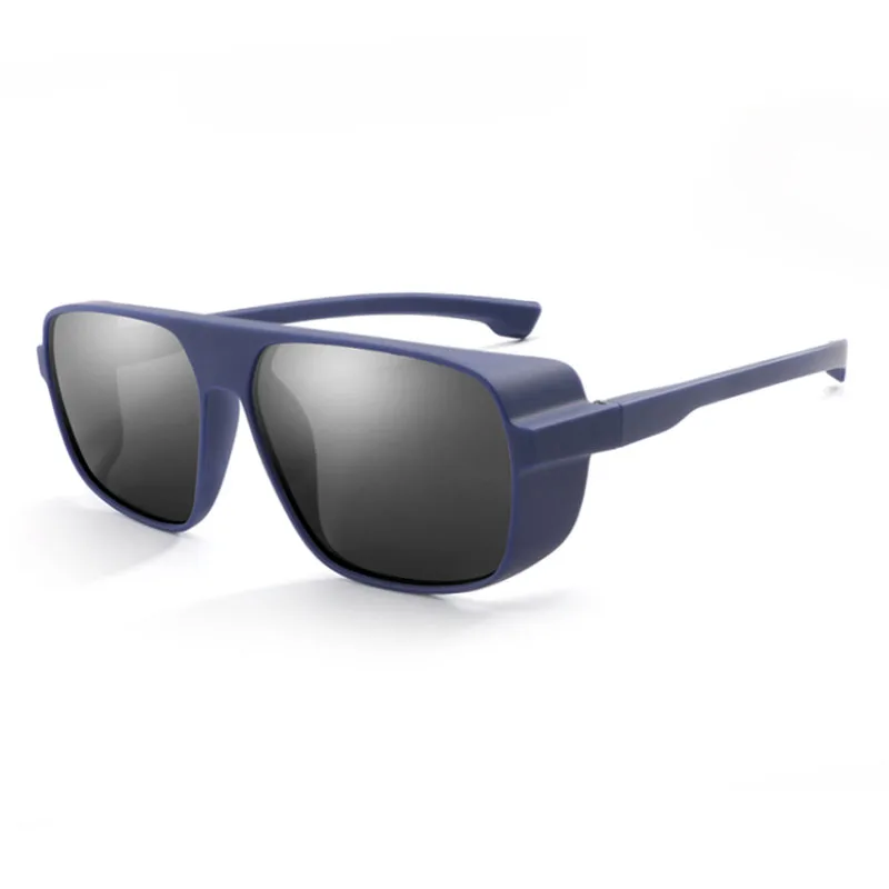 Солнцезащитные очки с желтыми линзами для вождения, мужские поляризованные солнцезащитные очки, HD очки ночного видения, мужские очки для вождения, UV400 gafas de sol - Цвет линз: blueblack