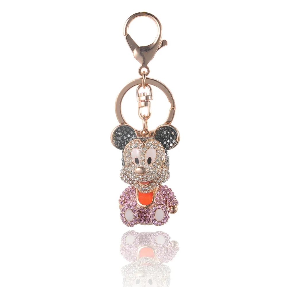 High Quality Drip Alloy Keychain Chaveiro cute Koala rhinestone crystal KeyChain
