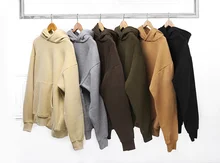New Streetwear Pullover Drake Kanye West Plain Khaki/Schwarz Fleece Übergroßen Hoodie Kpop Kleidung Trainingsanzug Hoodies Männer Hip Hop