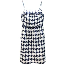 

New Autumn / Winter 2018 Houndstooth Tweed Hollow Out Strapless Mini Dress Holiday Lantern Sleeve Sweet Spaghetti Strap Dresses