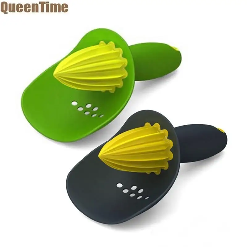 

QueenTime Manual Lemon Squeezer Fruits Juicer For Home Plastic Citrus Reamer Easy Kitchen Gadget Orange Squeezer Hand Juicer