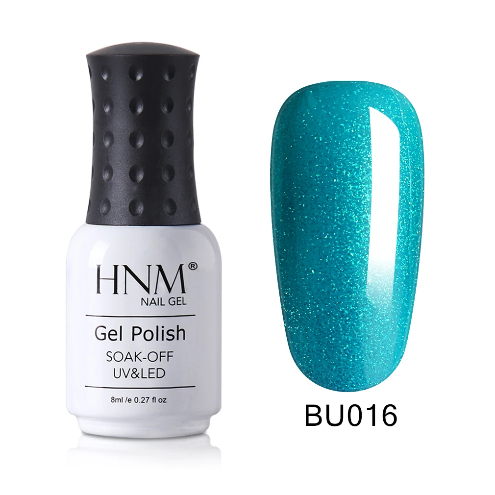 HNM 8 мл синий цвет УФ-гель для ногтей штамповка эмаль Замачивание Полупостоянный лаковый Гибридный лак краска гель для ногтей - Цвет: 016