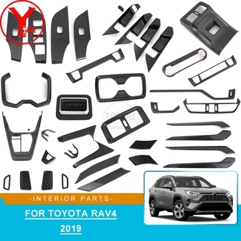

YCSUNZ ABS carbon fiber Interior door handle panels interior parts car styling car interior accessories For toyota rav4 2019
