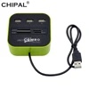 CHIPAL все в 1 комбо мульти-функциональный мини usb-хаб 3 Порты и разъёмы USB 2,0 разветвитель адаптер TF/SD/M2 MS MMC кард-ридер для ноутбука, настольного компьютера ► Фото 1/6