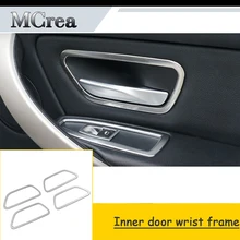 Mcrea, АБС-пластик, автомобильный Стайлинг двери межкомнатные Windows Управление Панель Декоративные наклейки для BMW F30 F34 F35 3 серии 320i 316i аксессуары
