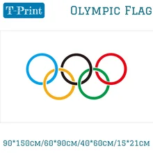 90*150 см/60*90 см/40*60 см/15*21 см Олимпийский флаг 5x3FT полиэфирные люверсы баннер знак кольца лето