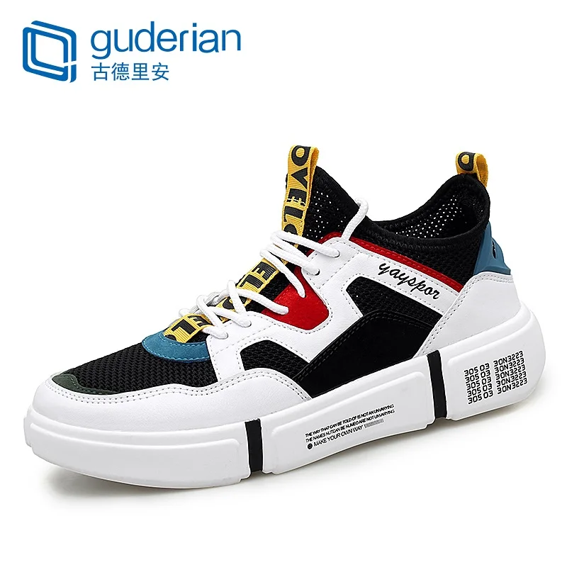 

GUDERIAN 2019 Men Shoes Mesh Beathable Men Casual Shoes Lace-Up Summer Shoes Men Sneakers Tenis Masculino Zapatos Deportivos