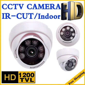 

Bid discount!1/4Cmos 1200tvl indoor dome hd camera 3.6mm lens nano 6led infrared Night Vision home security Surveillance vidicon